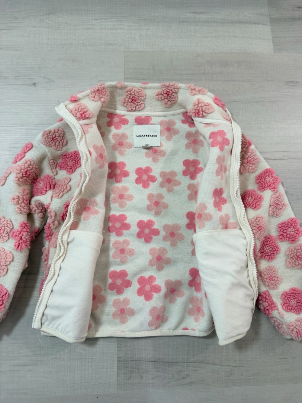 Kids/Girl Lucky Brand Zip‎ Up Jacket Size Small (7/8) - Picture 3 of 7